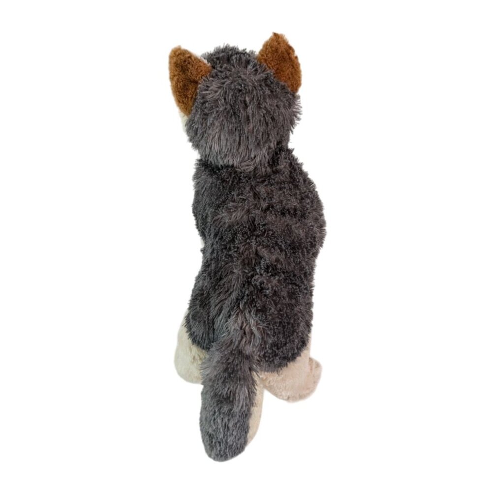 Aurora Timber Wolf Plush 12" Long Stuffed‎ Animal Toy Gray Cream Standing 2017 - Picture 3 of 8
